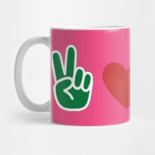 Peace love and Christmas Mug